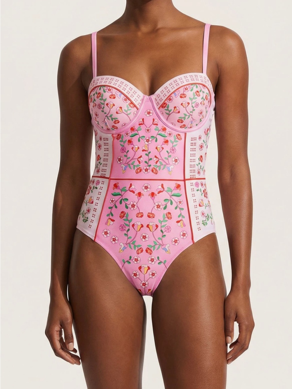 Jessie Zhao New York Blush Botanica One-Piece Swimsuit